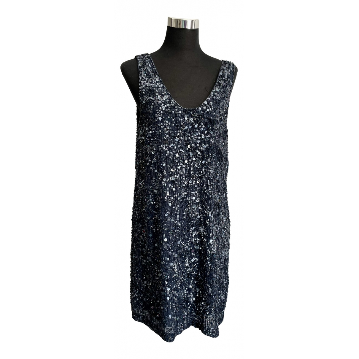french connection navy and white dress